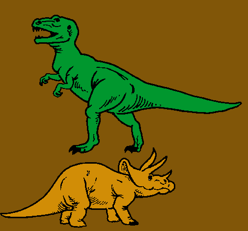 Triceratops y tiranosaurios rex