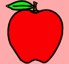 Dibujo manzana pintado por naomi