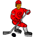 Dibujo Jugador de hockey sobre hielo pintado por isabel