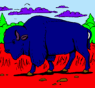 Dibujo Búfalo  pintado por daniel