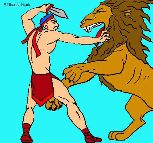 Gladiador contra león