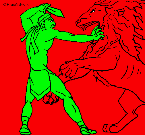 Gladiador contra león