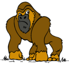 Dibujo Gorila pintado por pabloypedro