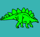 Dibujo Stegosaurus pintado por dilan