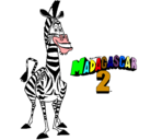 Dibujo Madagascar 2 Marty pintado por ariana