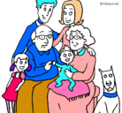 Dibujo Familia pintado por FIORE