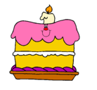 Dibujo Pastel de cumpleaños pintado por Kira