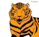 Dibujo Tigre pintado por andrea