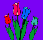 Dibujo Tulipanes pintado por jazmin