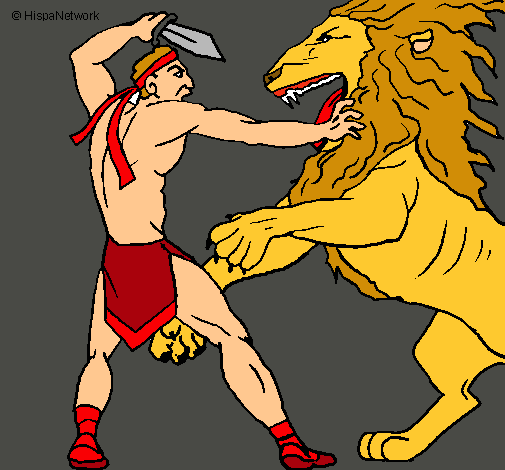 Gladiador contra león