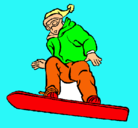 Dibujo Snowboard pintado por elluchitobkn