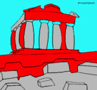 Dibujo Partenón pintado por lola02