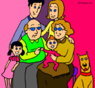 Dibujo Familia pintado por karol