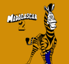 Dibujo Madagascar 2 Marty pintado por serjio