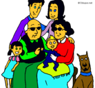 Dibujo Familia pintado por g