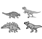 Dibujo Dinosaurios de tierra pintado por hiram