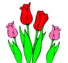 Dibujo Tulipanes pintado por fer