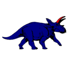 Dibujo Triceratops pintado por LA