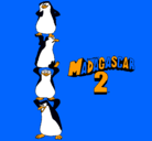 Dibujo Madagascar 2 Pingüinos pintado por maria