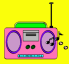 Dibujo Radio cassette 2 pintado por princesa