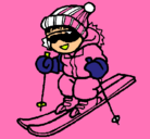 Dibujo Niño esquiando pintado por o09lpiloomjjjlokiklOob9