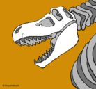 Dibujo Esqueleto tiranosaurio rex pintado por Alvaro