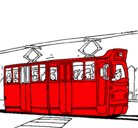 Dibujo Tranvía con pasajeros pintado por MarcosVidalTrento
