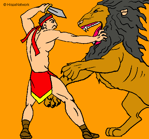 Gladiador contra león