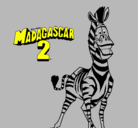 Dibujo Madagascar 2 Marty pintado por mili