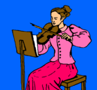 Dibujo Dama violinista pintado por angelyth