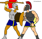 Dibujo Lucha de gladiadores pintado por juan