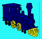 Dibujo Tren pintado por paolo