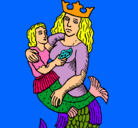 Dibujo Madre sirena pintado por MONICAJUDITH