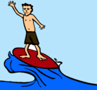 Dibujo Surfista pintado por pamela