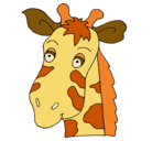 Dibujo Cara de jirafa pintado por Candela