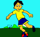Dibujo Jugar a fútbol pintado por SERGIO