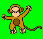 Dibujo Mono pintado por pamela