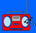 Dibujo Radio cassette 2 pintado por alexis