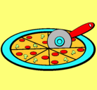 Dibujo Pizza pintado por andreal.l