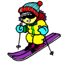 Dibujo Niño esquiando pintado por juliachispa