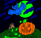 Dibujo Paisaje de Halloween pintado por GRFDQ