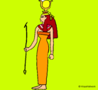 Dibujo Hathor pintado por Luu