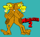 Dibujo Madagascar 2 Manson y Phil 2 pintado por cata5