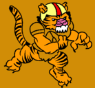 Dibujo Jugador tigre pintado por Lulu