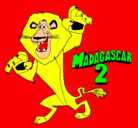 Dibujo Madagascar 2 Alex pintado por juanpa