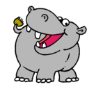 Dibujo Hipopótamo pintado por jjjjjjjjj