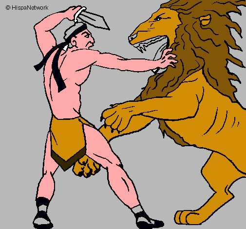 Gladiador contra león