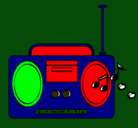 Dibujo Radio cassette 2 pintado por mateo