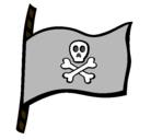 Dibujo Bandera pirata pintado por juanesteban