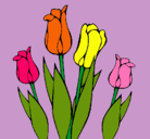 Dibujo Tulipanes pintado por veraniaaa